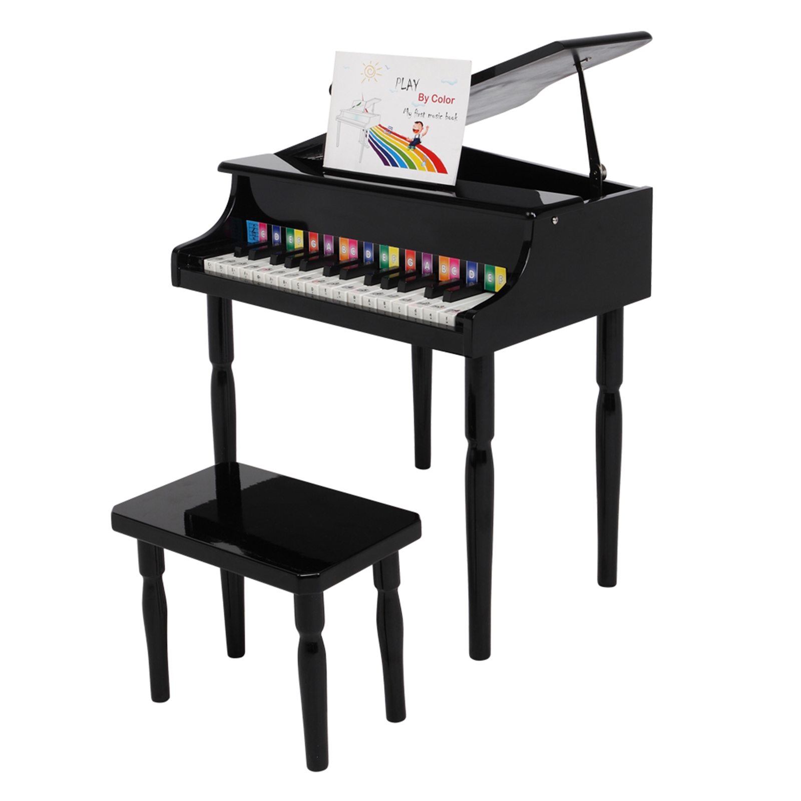 wooden-toys-30-key-children-s-wooden-piano-four-feet-with-music-stand-mechanical-sound-quality-black