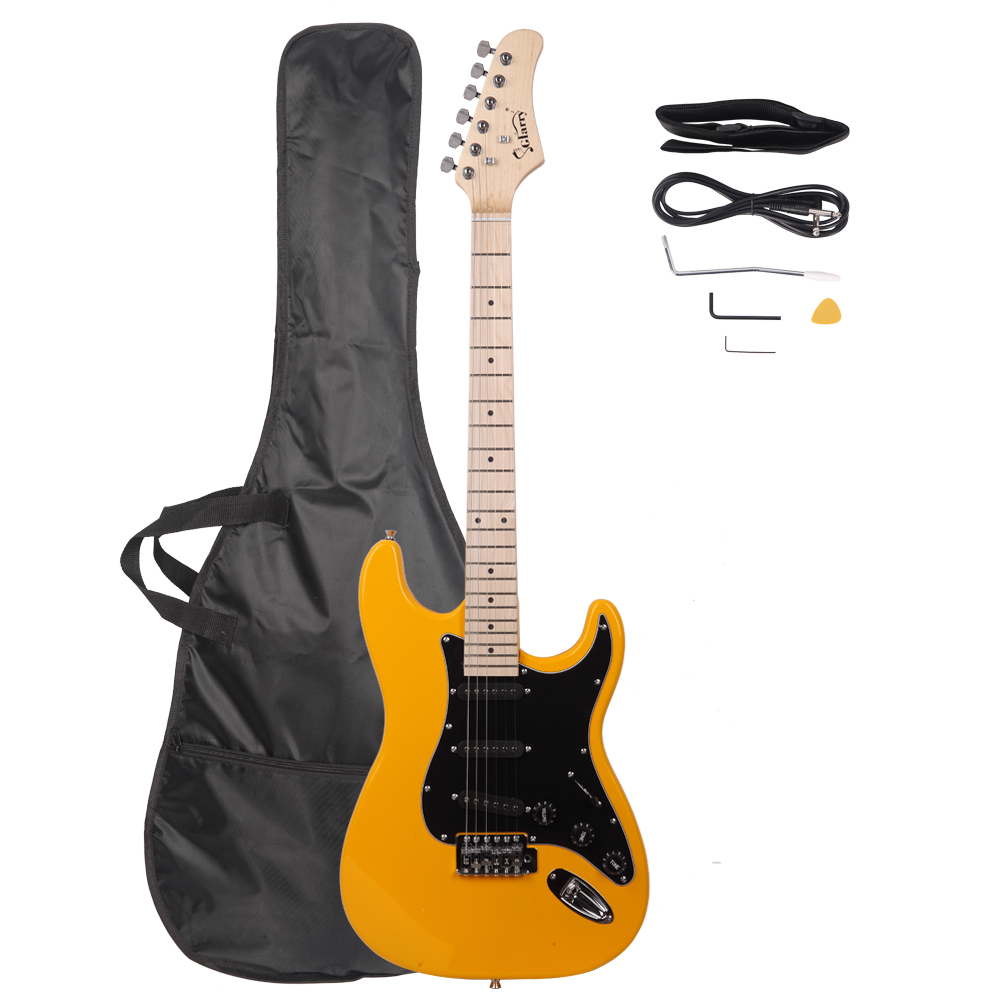glarry-gst-stylish-electric-guitar-kit-with-black-pickguard-orange