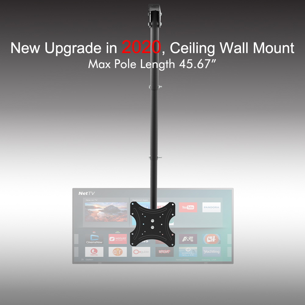 leadzm-tmc-7004-ceiling-mount-tv-wall-bracket-roof-rack-pole-retractable-for-32-55-flat-screen